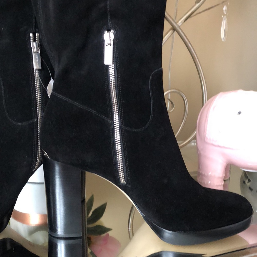 MICHAEL KORS black genuine suede Regina Boots - Picture 7 of 15